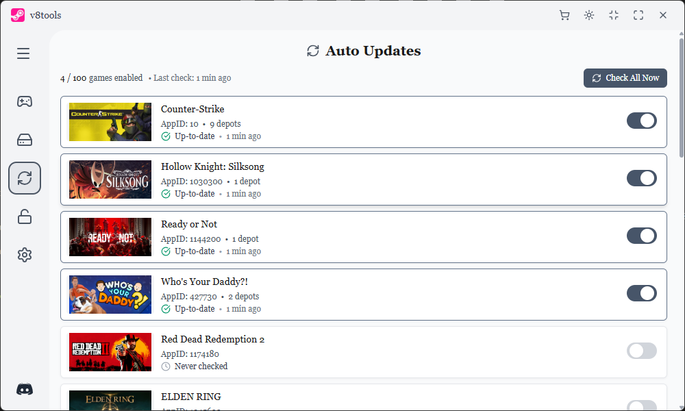v8tools Auto-Updates
